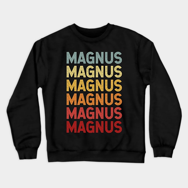 Magnus Name Vintage Retro Gift Named Magnus Crewneck Sweatshirt by CoolDesignsDz